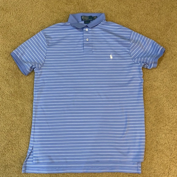 Polo Ralph Lauren Other - Polo Ralph Lauren custom fit polo blue white large